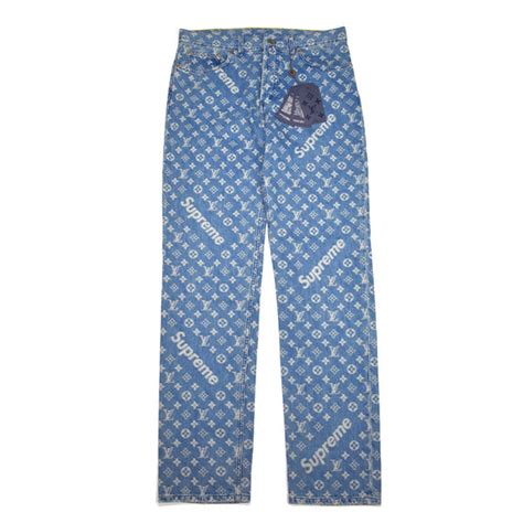 louis vuitton supreme monogram jeans replica|false supreme x louis vuitton.